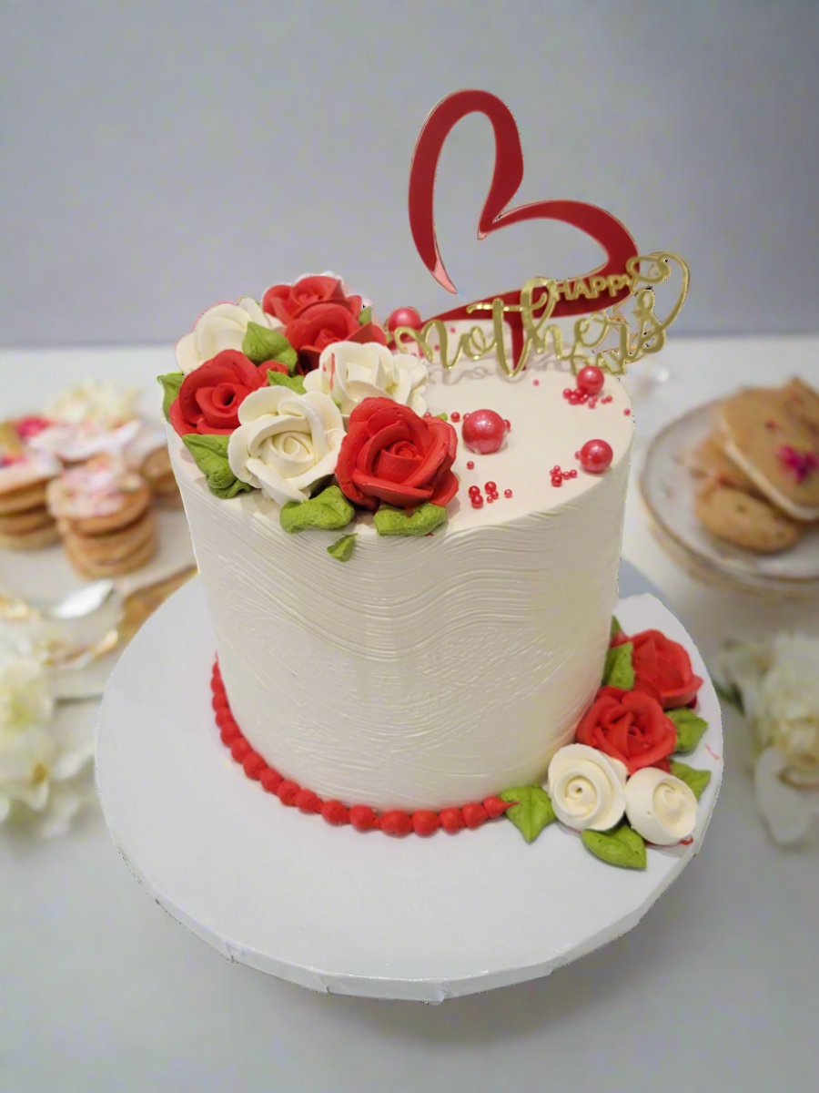 Red Heart Mother's Day Cake