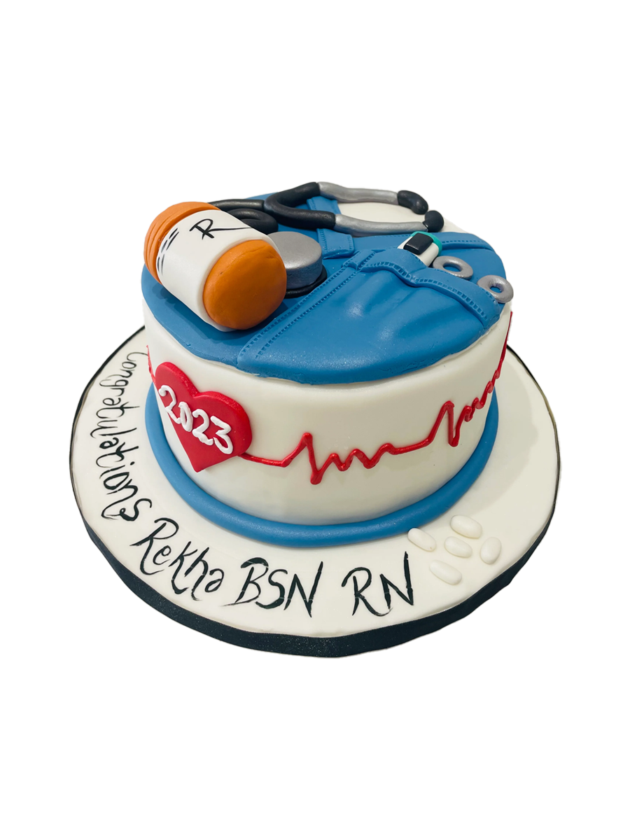Rn Doctor Theme Fondant Cake