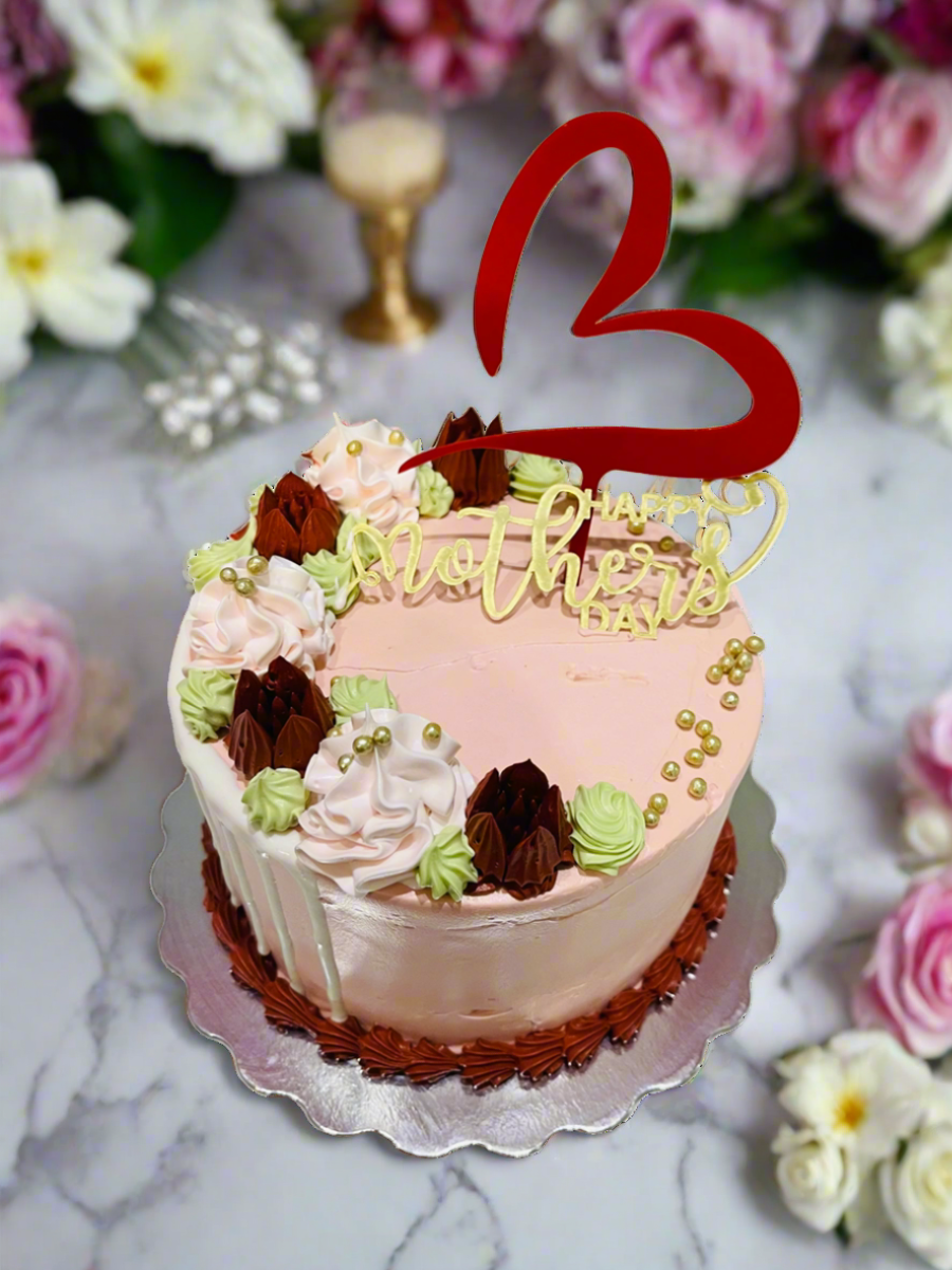Rose Gold Mother's Day Cake