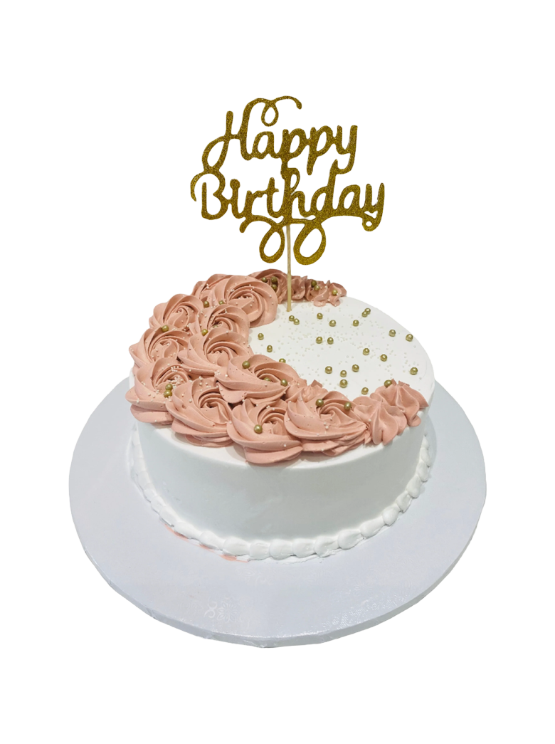 Rose Gold Cream Cake