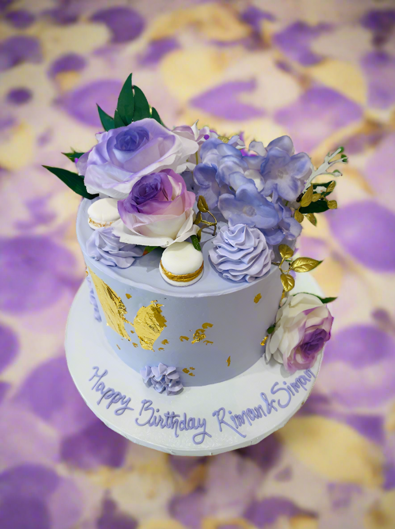 Rs Lilac Floral Cake