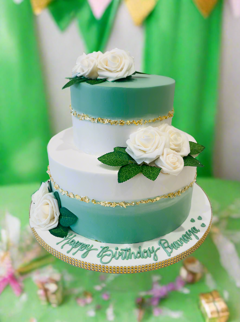 Sage Green Tiered Cake