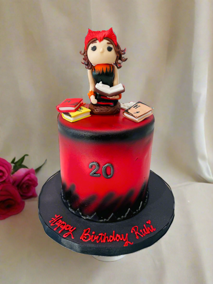 Scarlet Witch Fondant Cake