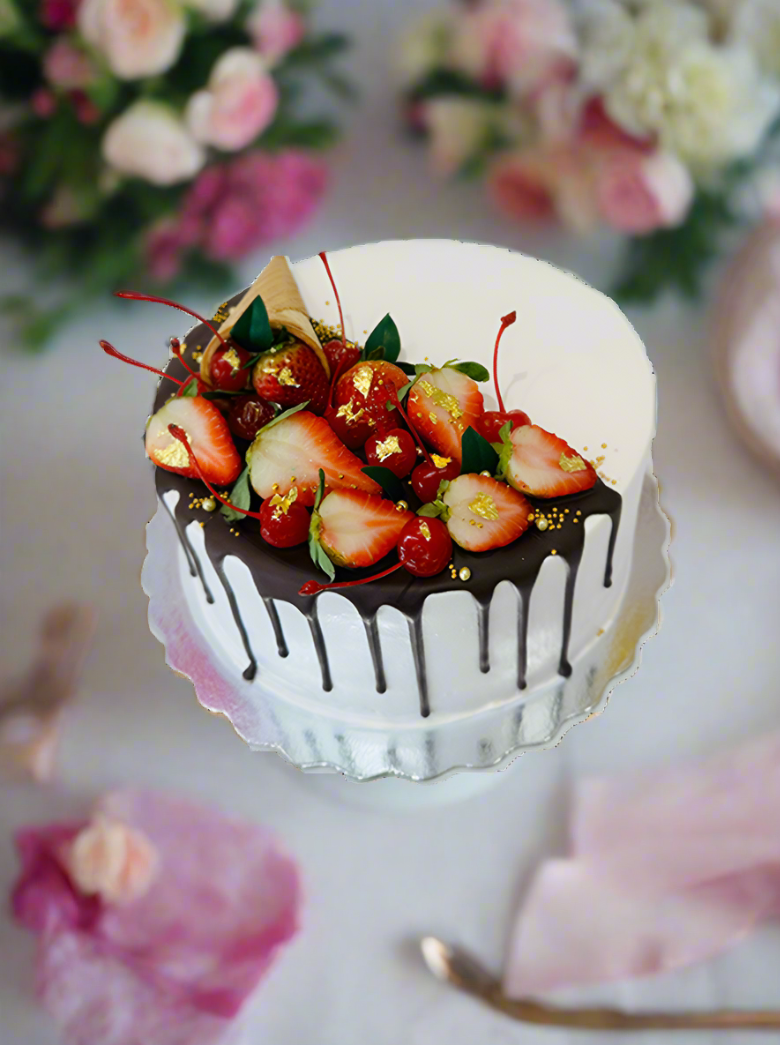 Strawberry & Cone Cream Cake