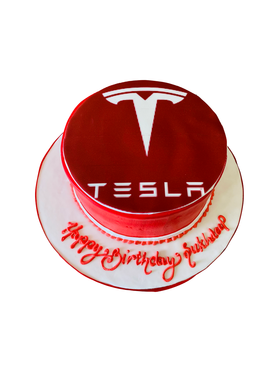 Tesla Photo Birthday Cake