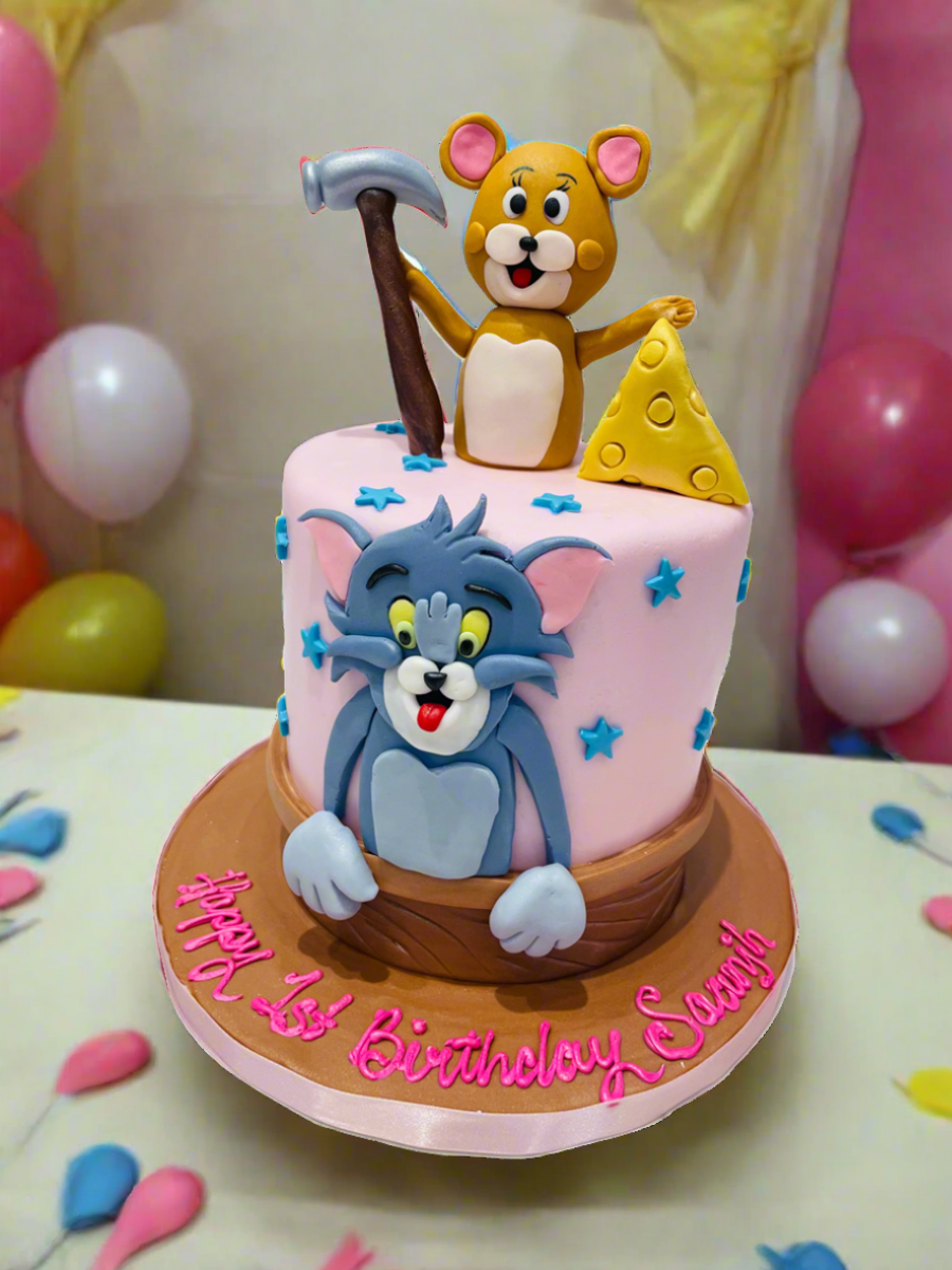 Tom & Jerry Fondant Cake