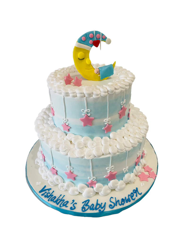 Vishakha Moon & Star Cream Cake