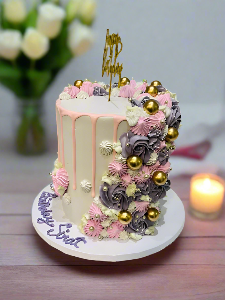 Sirat Gold Birthday Cake