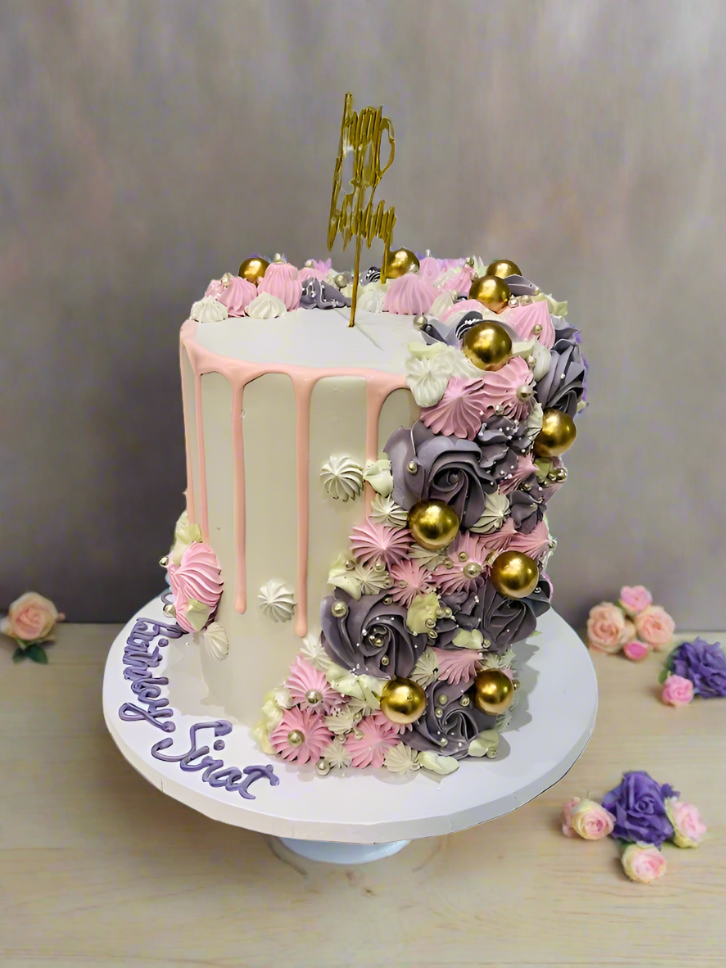 Sirat Gold Birthday Cake