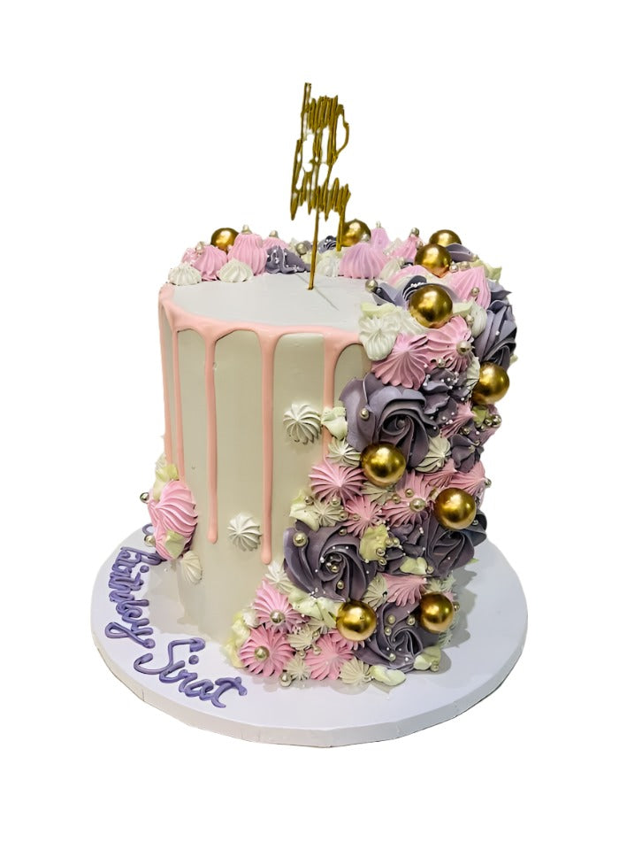 Sirat Gold Birthday Cake