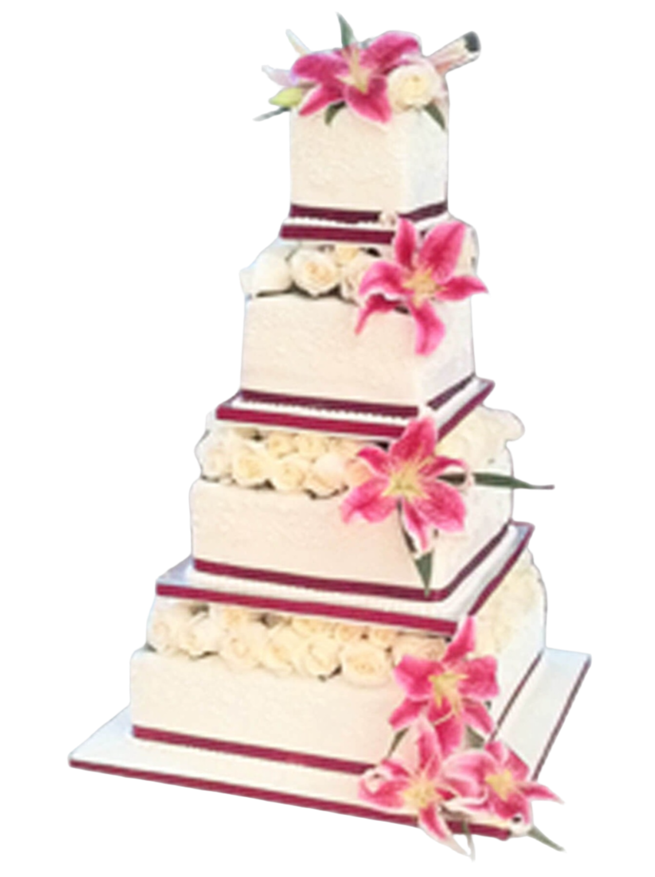 Barb Flowers Wedding Cake