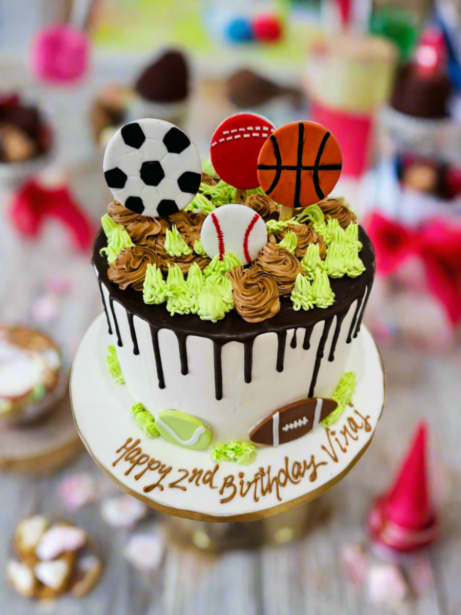 Viraj Sports Balls Cream Cake