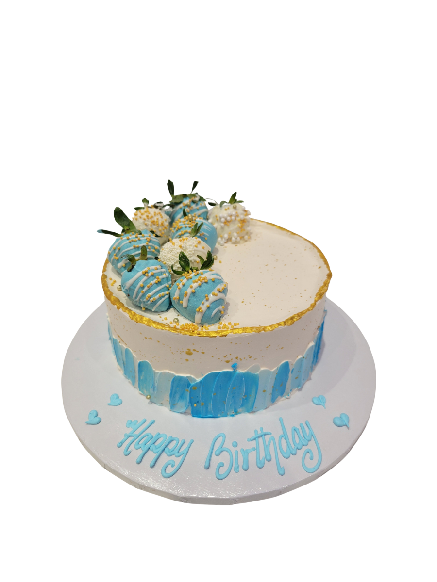 Blue Strawberry Cake