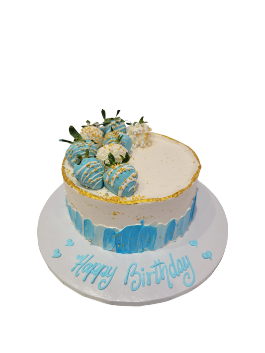 Blue Strawberry Cake