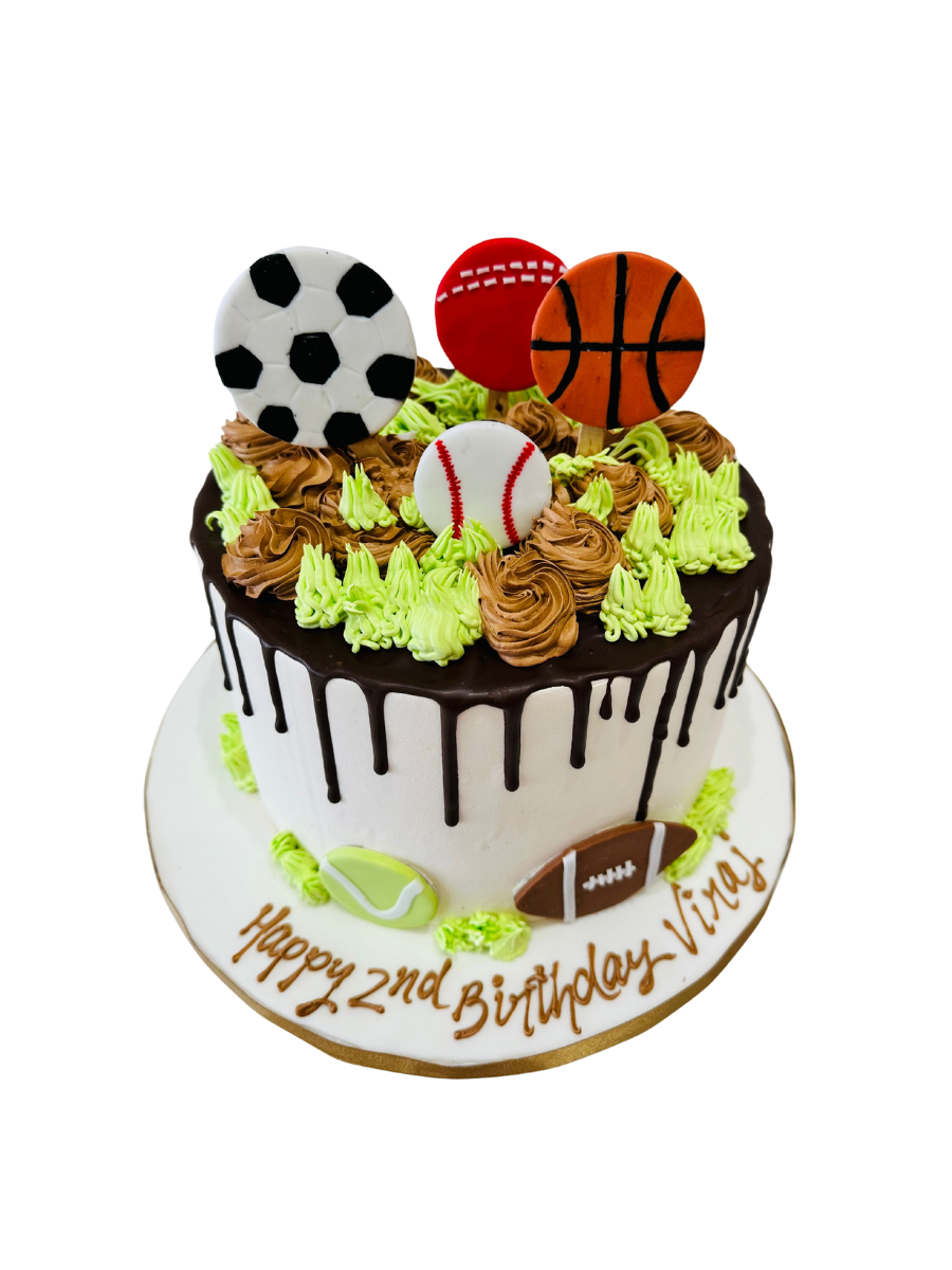 Viraj Sports Balls Cream Cake