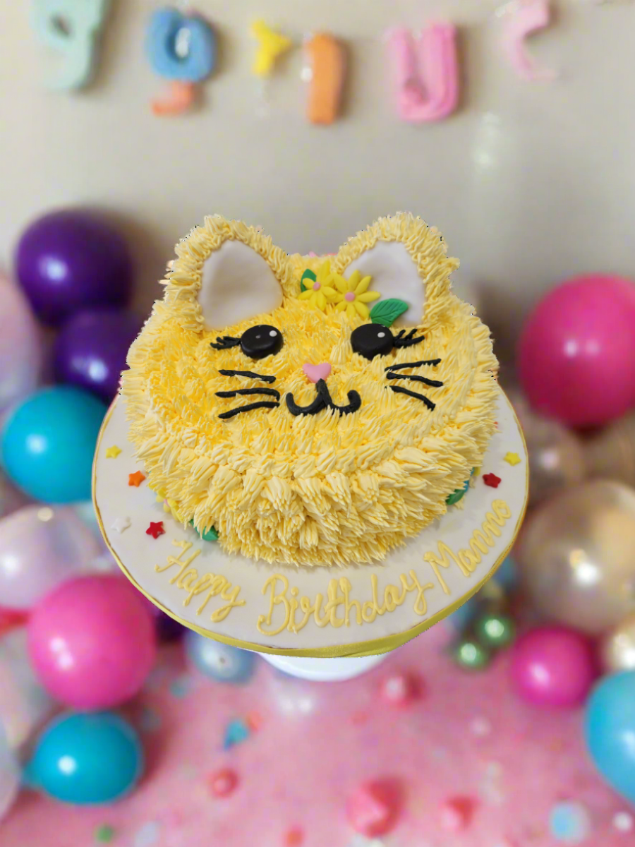 Yellow Kitty Cream Cake