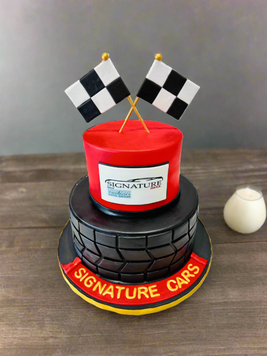 Signature Cars Fondant Tiered Cake