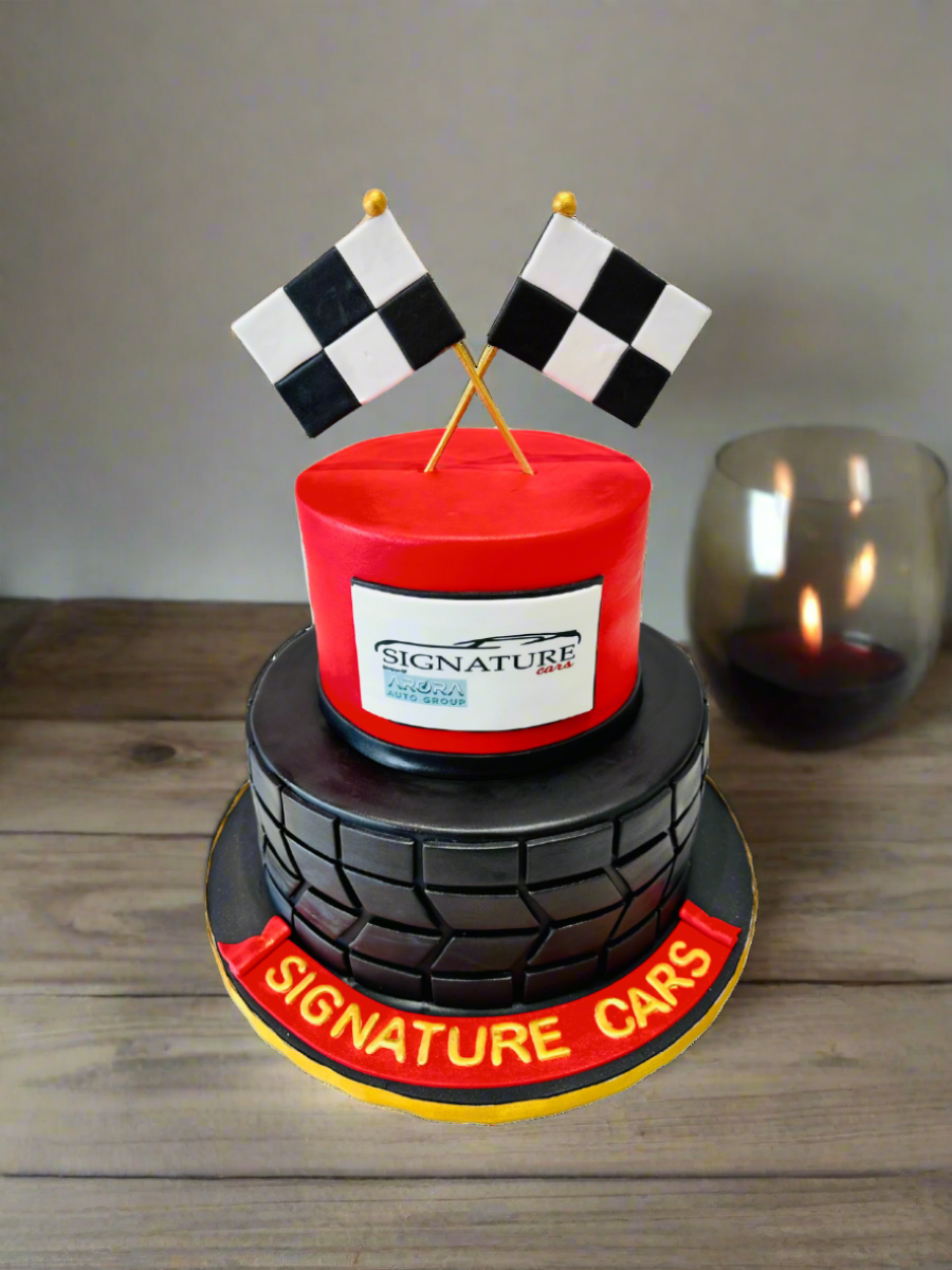Signature Cars Fondant Tiered Cake
