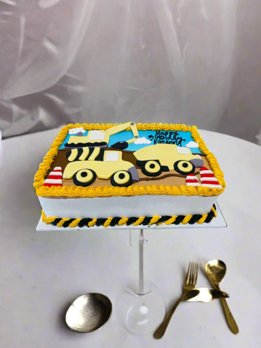 Construction Cream Cake