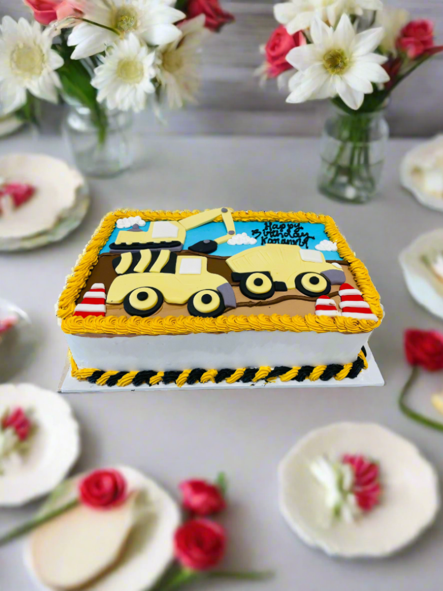 Construction Cream Cake