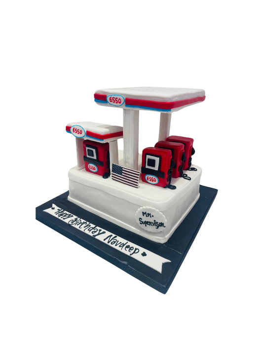 Esso Gas Station Cake