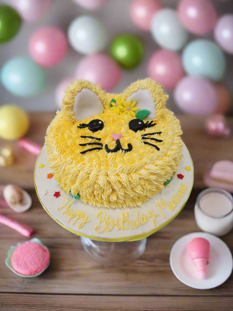 Yellow Kitty Cream Cake