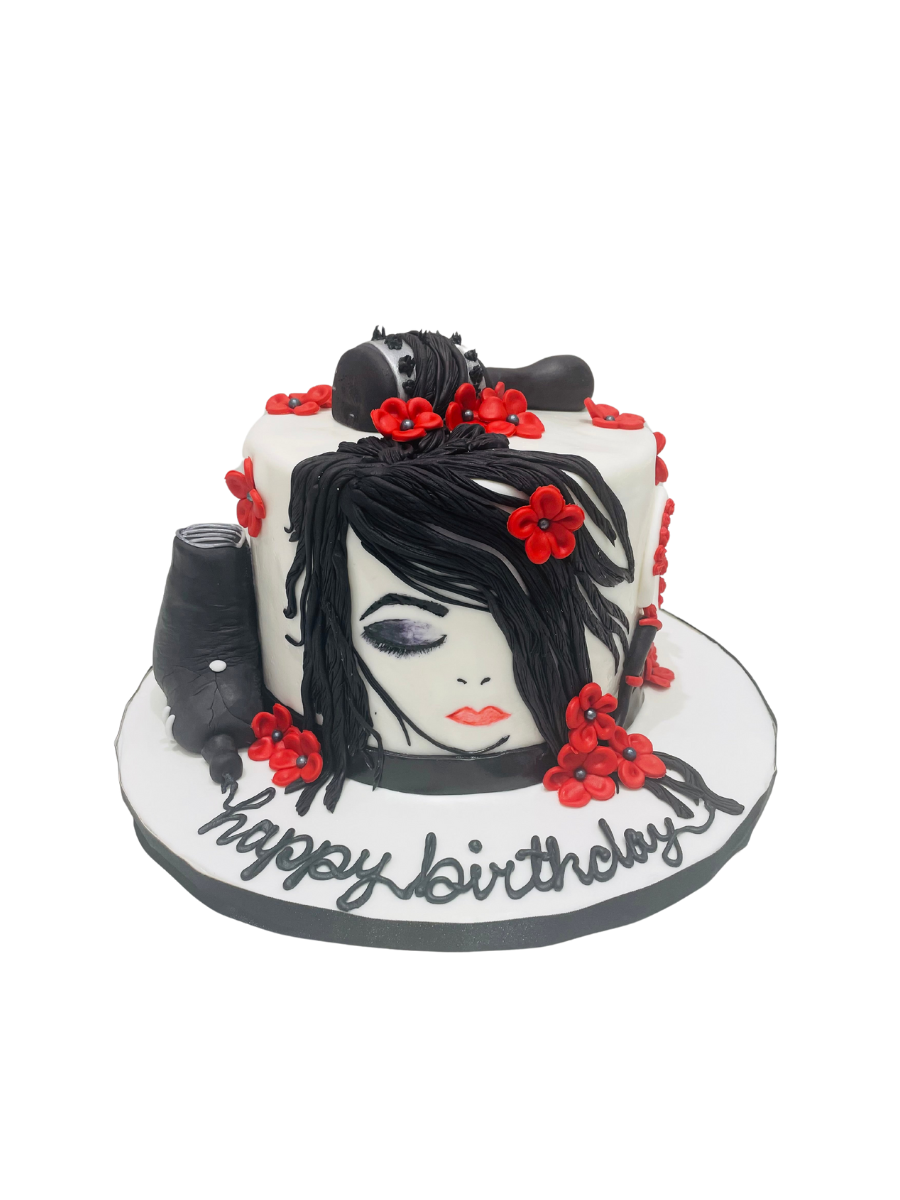 Hairstylist Fondant Cake