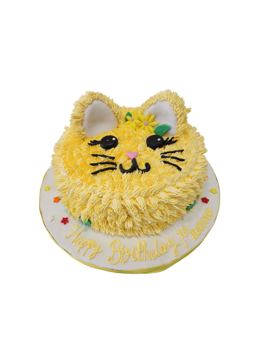 Yellow Kitty Cream Cake