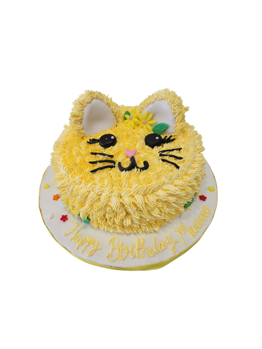 Yellow Kitty Cream Cake