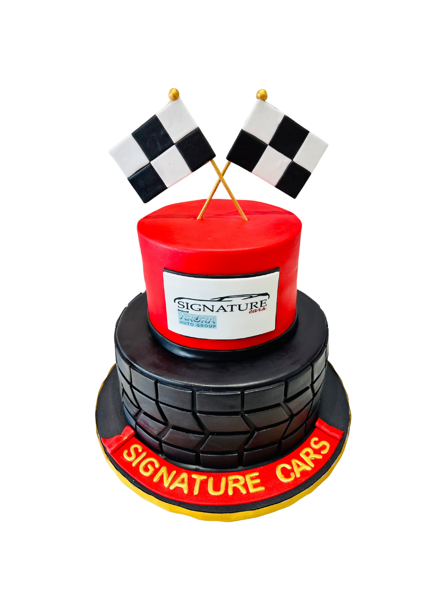Signature Cars Fondant Tiered Cake