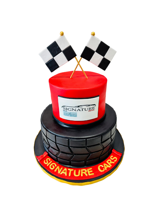 Signature Cars Fondant Tiered Cake