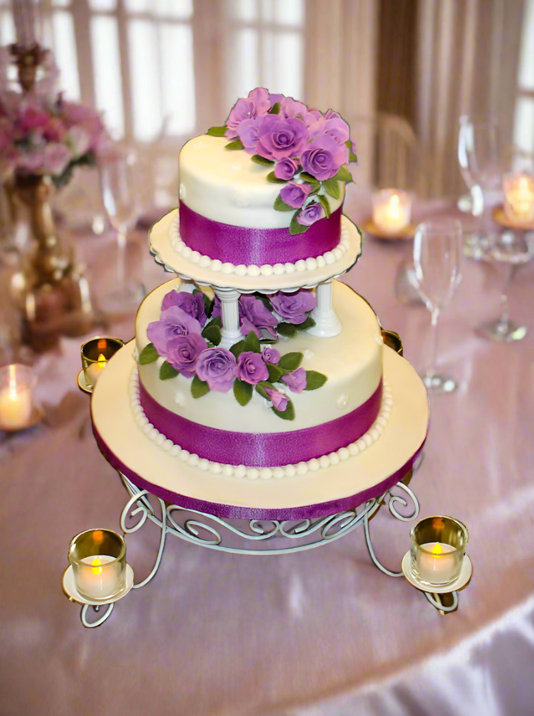 Elegant Rose Wedding Cake