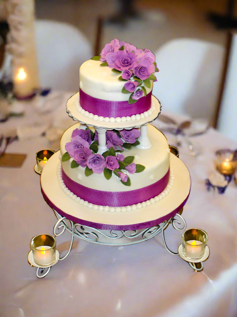 Elegant Rose Wedding Cake