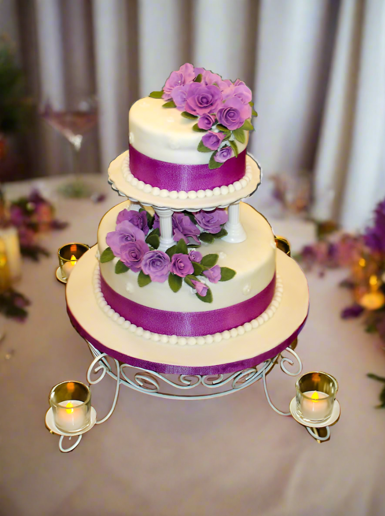 Elegant Rose Wedding Cake