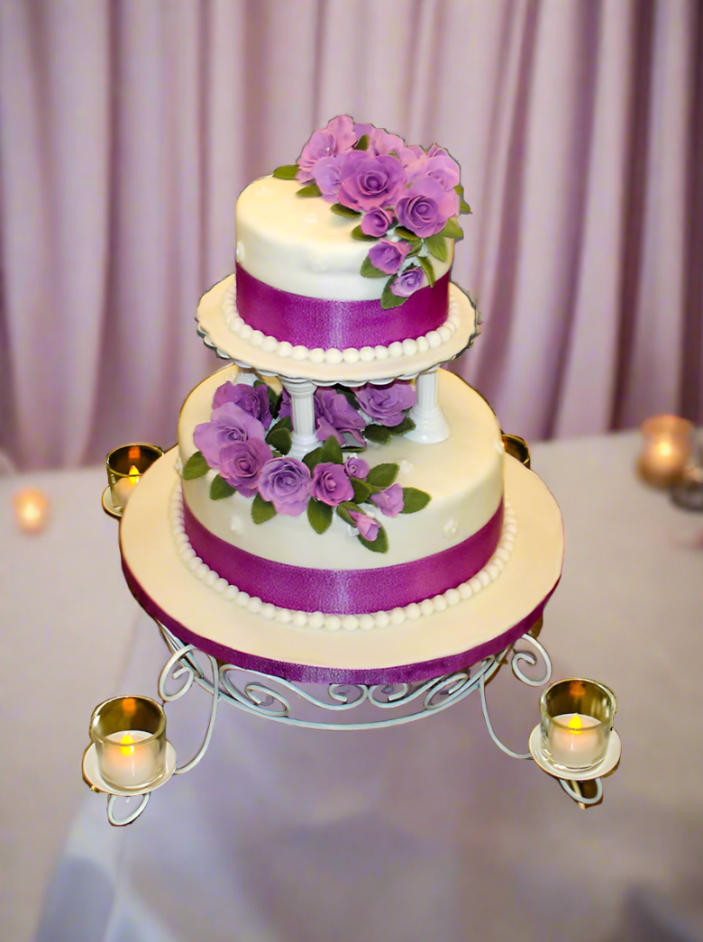 Elegant Rose Wedding Cake
