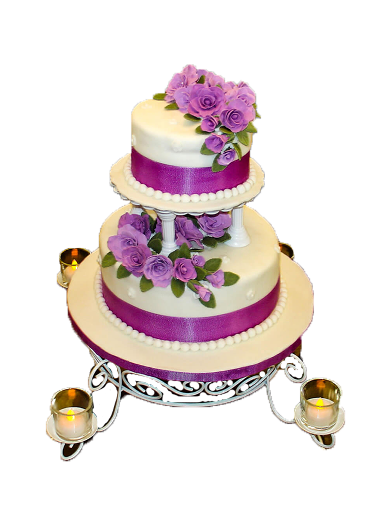 Elegant Rose Wedding Cake