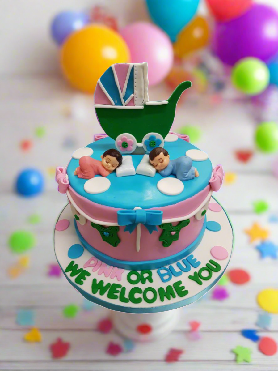 Pink Or Blue We Welcome You Cake