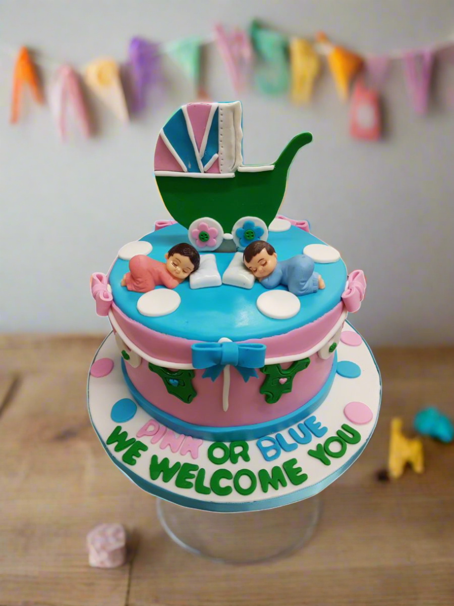 Pink Or Blue We Welcome You Cake