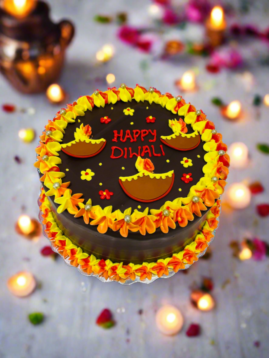 Diwali Lamps Cake