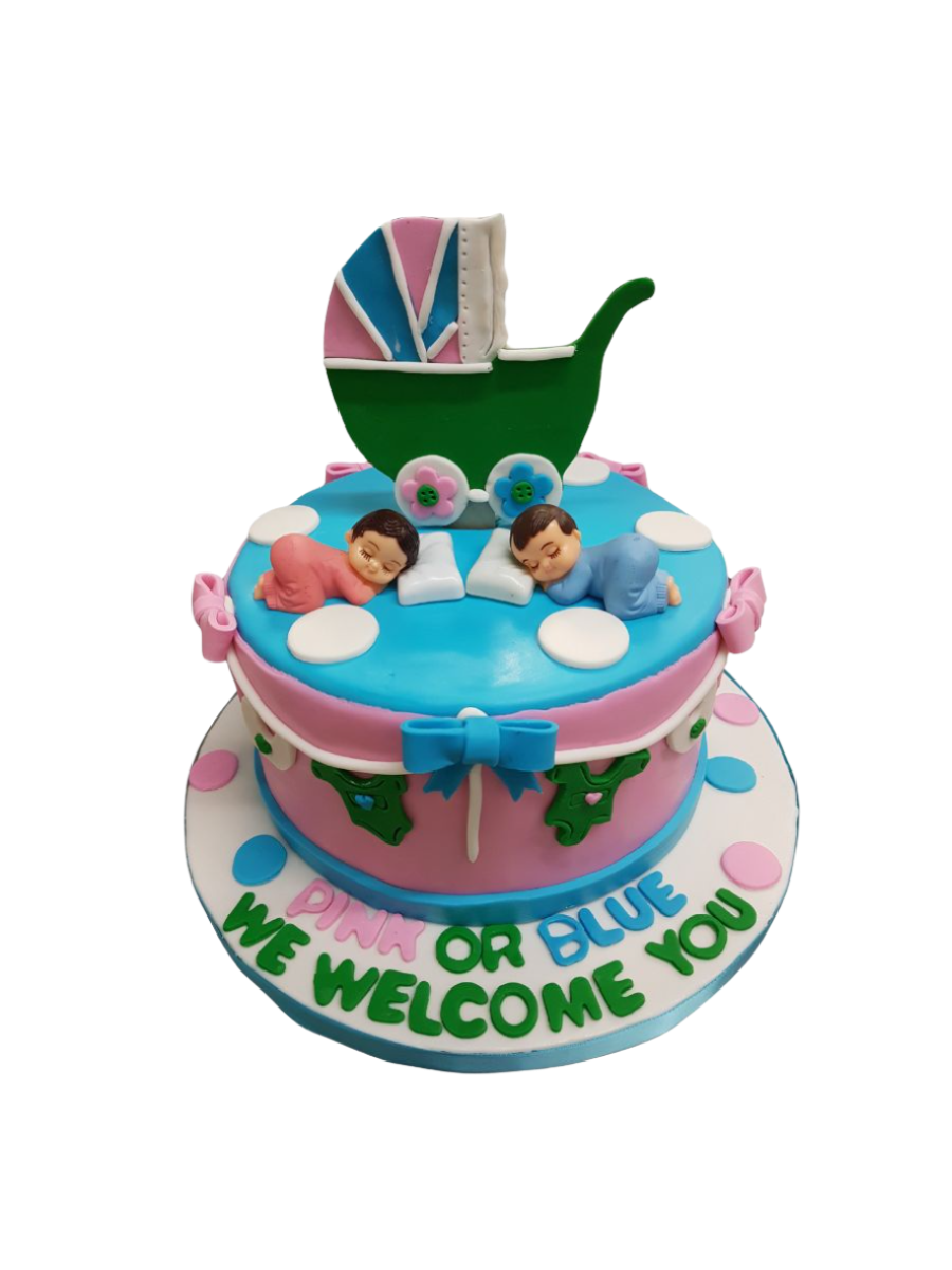 Pink Or Blue We Welcome You Cake