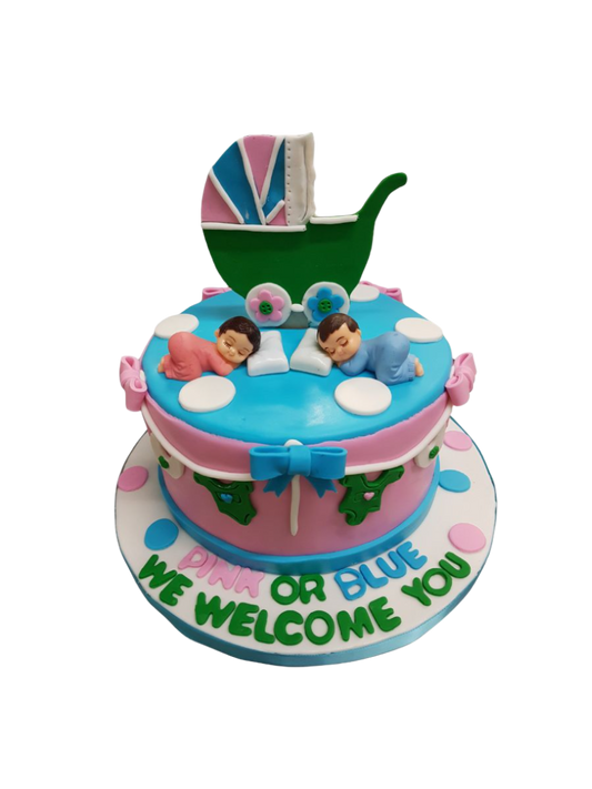 Pink Or Blue We Welcome You Cake