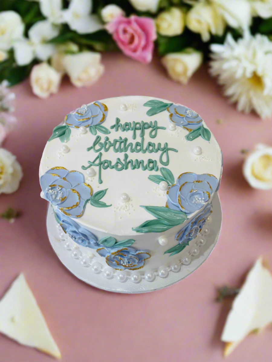 Purple Floral Cake