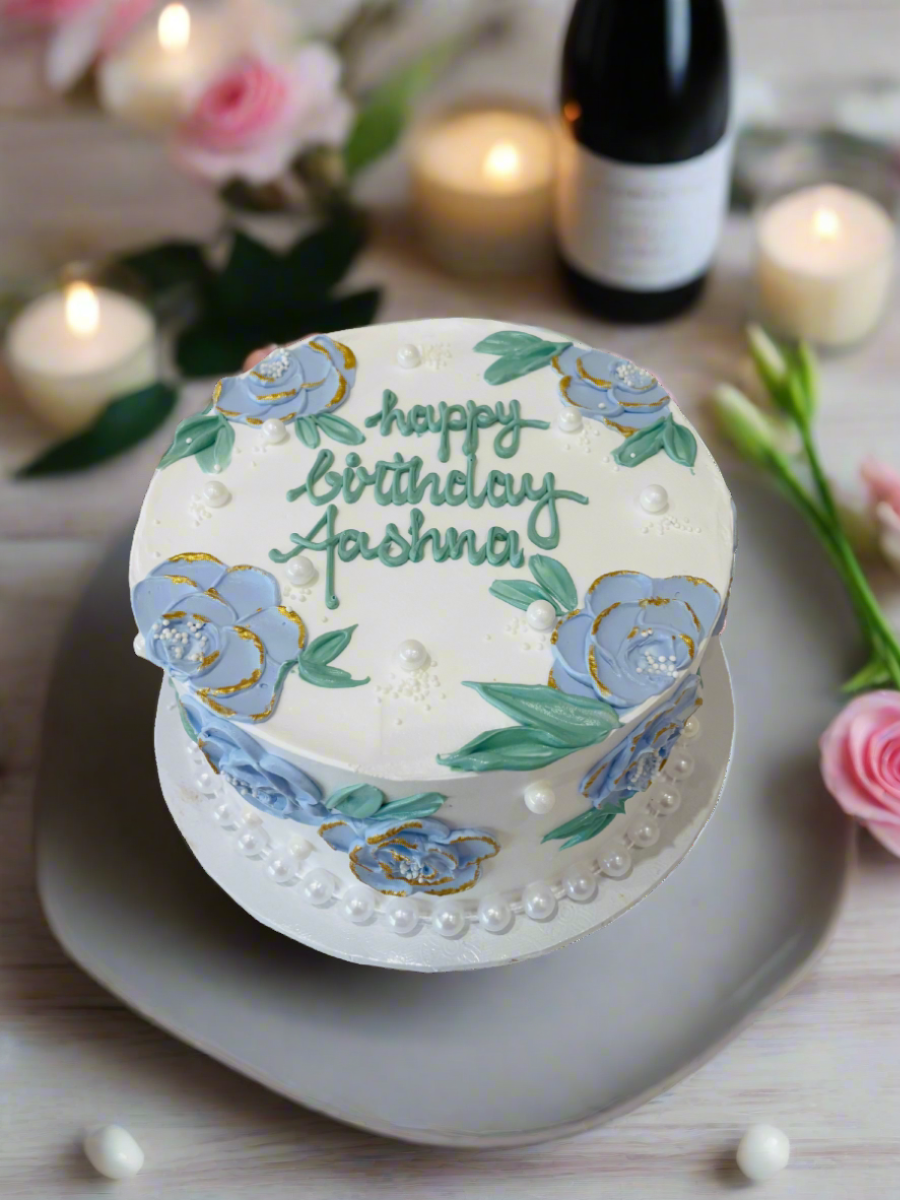 Purple Floral Cake