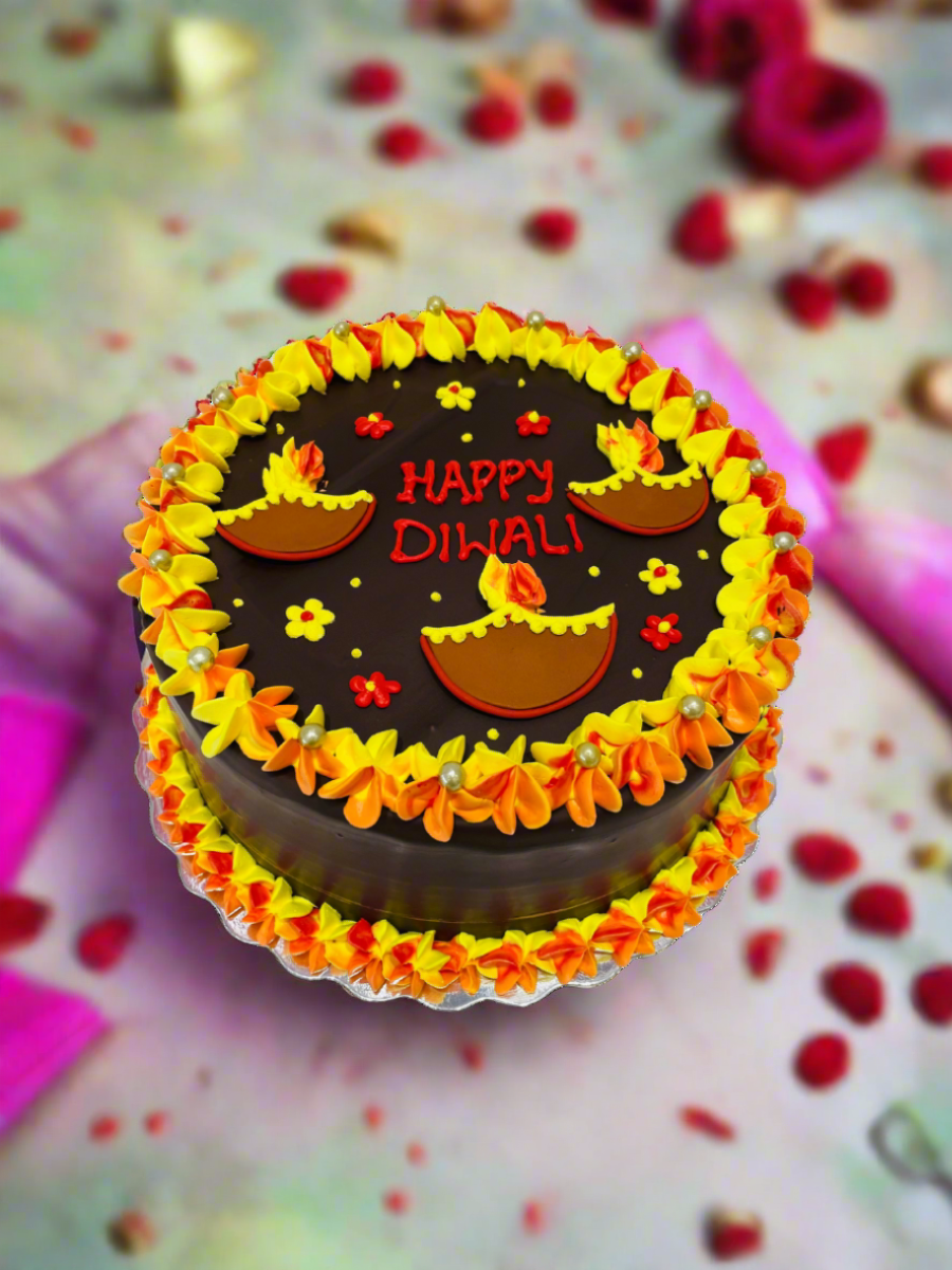 Diwali Lamps Cake