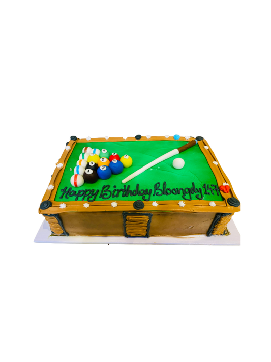 Pool Table Cream Cake