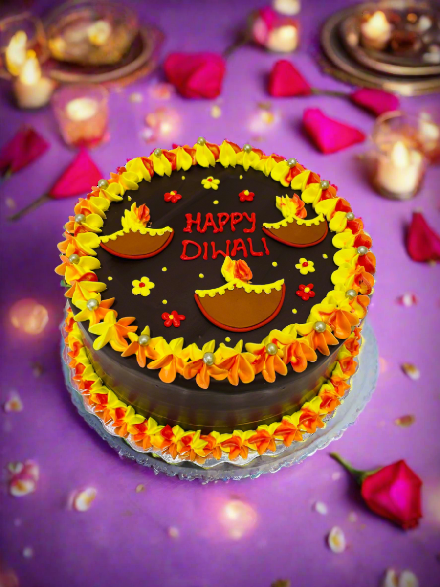 Diwali Lamps Cake