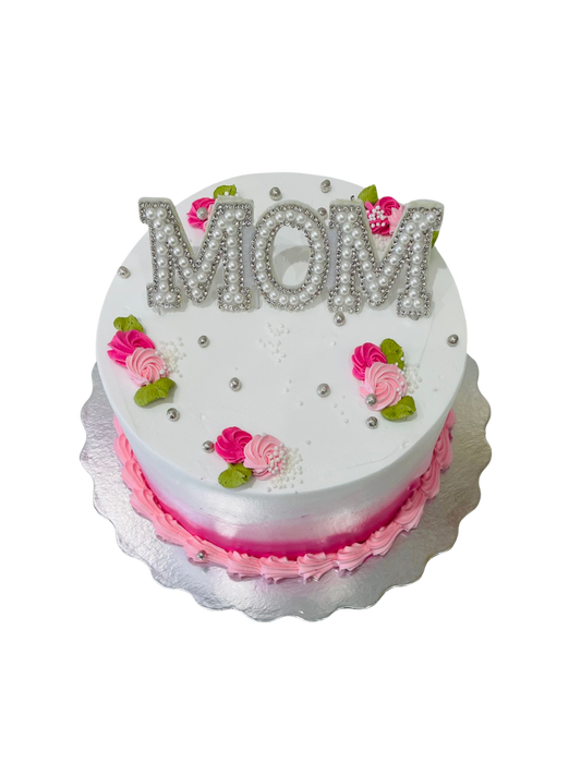 Silver Pearl Mother's Day Cake