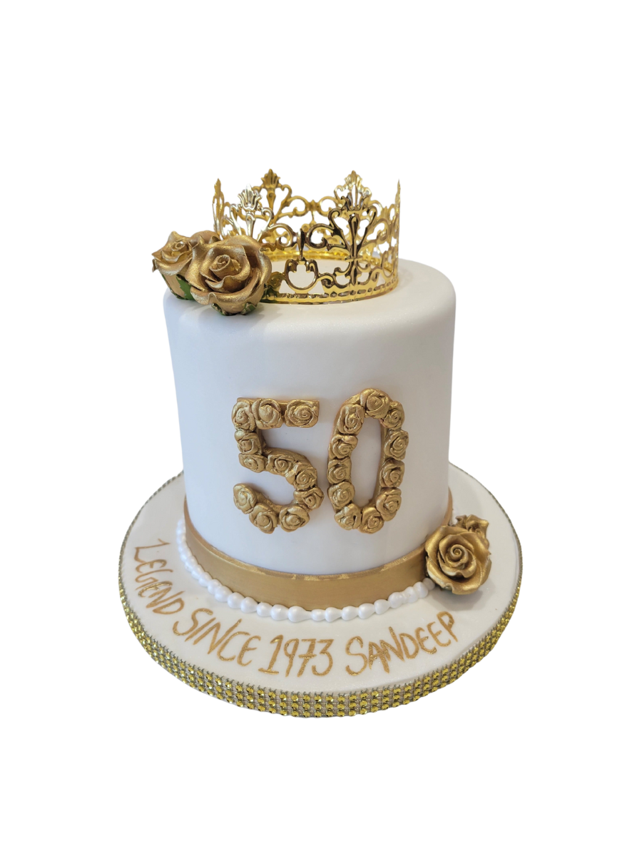 Sandeep 50Th Birthday Fondant Cake