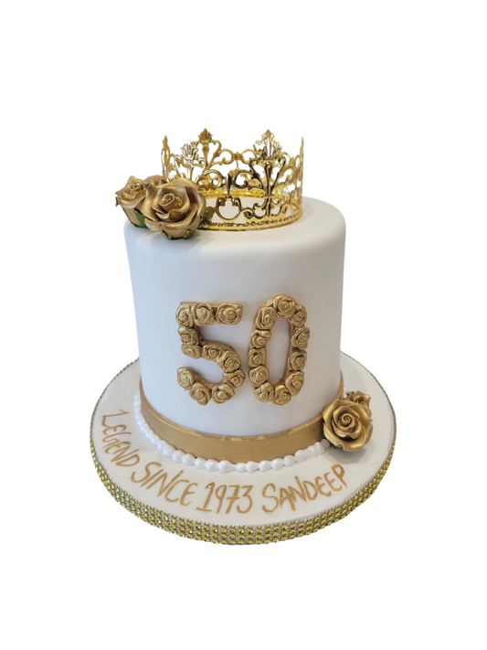 Sandeep 50Th Birthday Fondant Cake