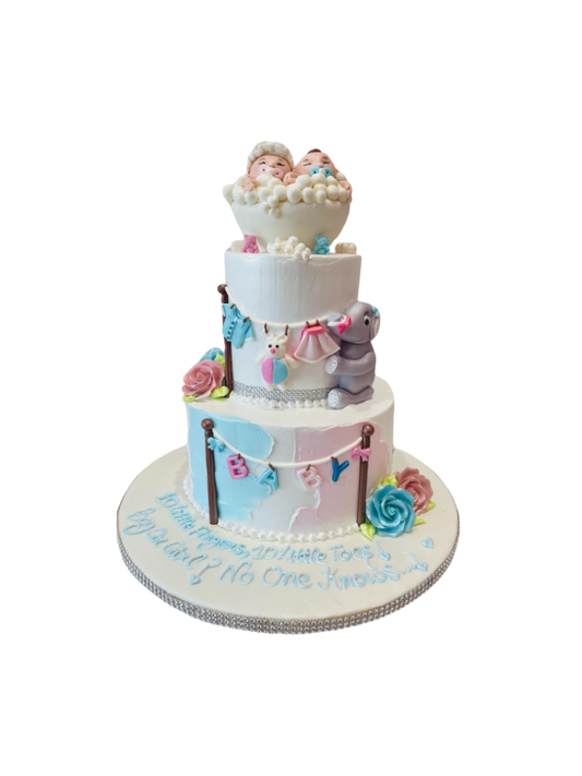 Bubble Bath Baby Shower Fondant Cake